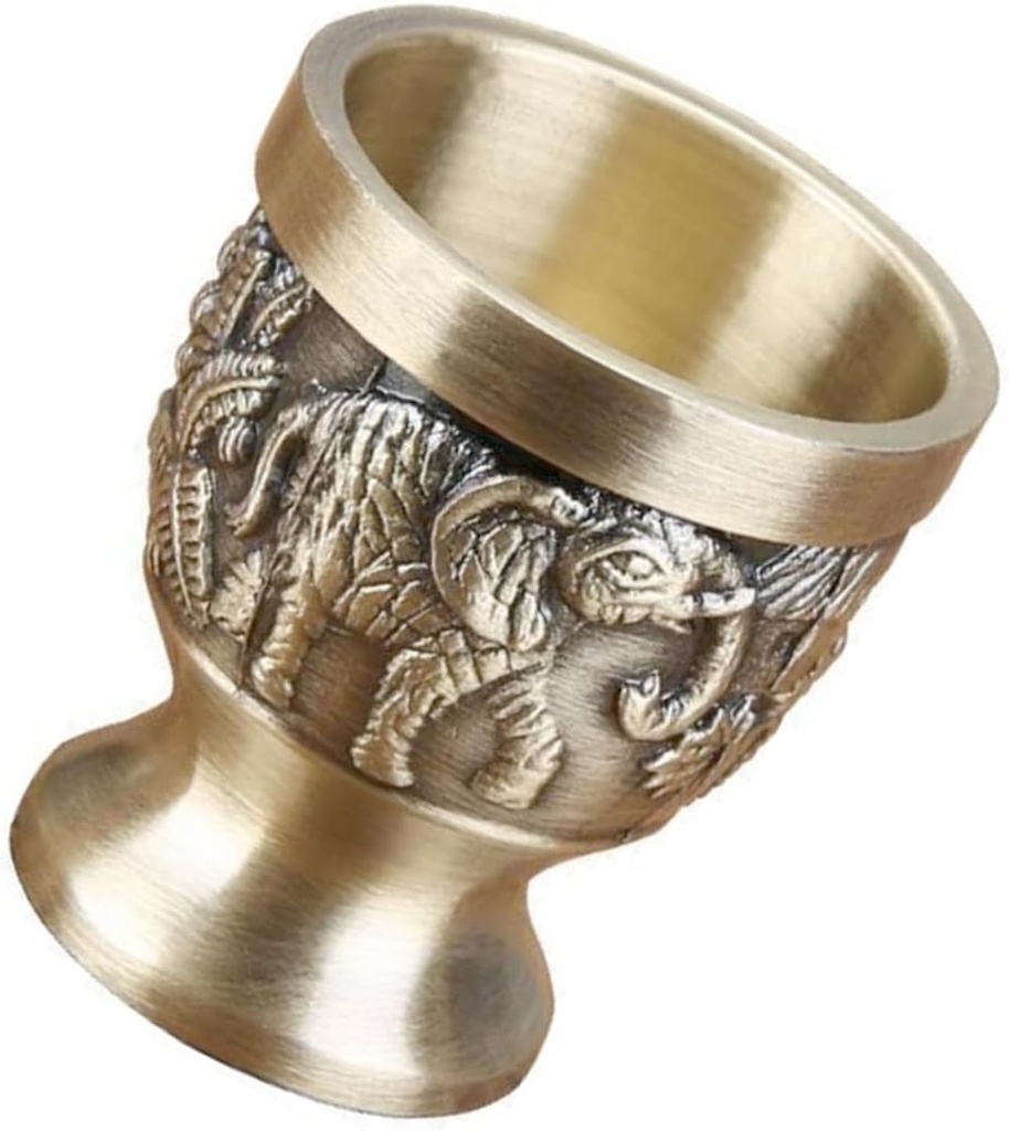 Vintage Handmade Engraved Wine Goblet Shot Glass for Whiskey Liquor Parties Bars and Home Use Sturdy Base Multifunctional Drinking Cup