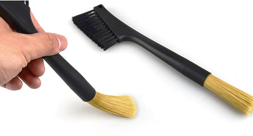 Coffee Cleaning Brush Removable Dual Purpose Dusting Coffee Brush for Espresso Machine Coffee Maker Coffee Grinder Coffee Grounds Cleaning Accessories for Bean Grain Coffee Tool Barista Kitchen