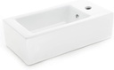 Renovators Supply Manufacturing Wall Mounted Bathroom Sink 19.8 In. White Ceramic Rectangular Wall Hung Sink With Overflow And Single Faucet Hole