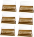 50pcs Boxes Lids Square Cake Trays Cupcake Boxes Food Grade Plastic Wedding Cakes