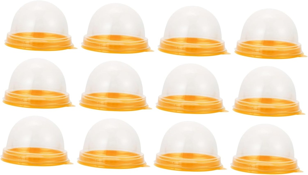 100pcs Mini Cupcake Boxes Dome Lid for Cake Muffin and Macaron Storage Portable and Stackable Plastic Containers for Parties Weddings and Events