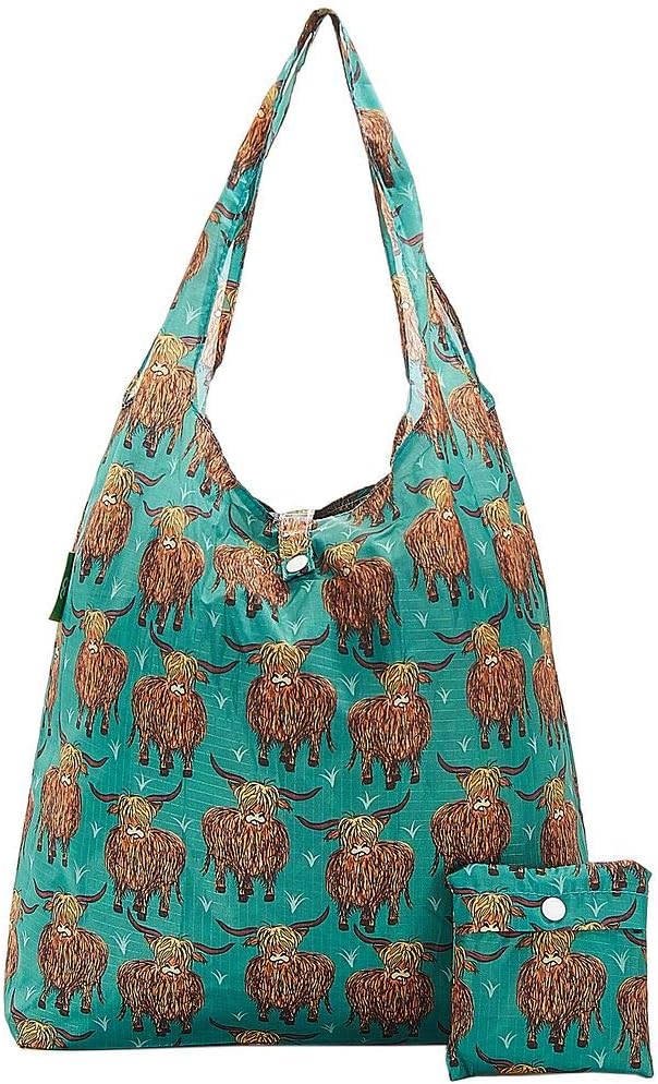 ECO CHIC Foldable Reusable Grocery Bags - Lightweight, Recycled & Reusable Shopping Bag - Waterproof Packable Tote