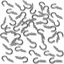 100 Pcs 1/2 Inch Metal Cup Hooks Ceiling Screw Hooks for Attachment and Suspension, Silver