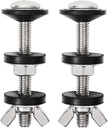 2PCS M8 Universal Toilet Tank to Bowl Bolts Kit, Heavy Duty Toilet Tank Bolts and Washers, 304 Stainless Steel Toilet Seat Bolts Kit, with Extra Long Nut Easy to Install (ΦM8, 2)
