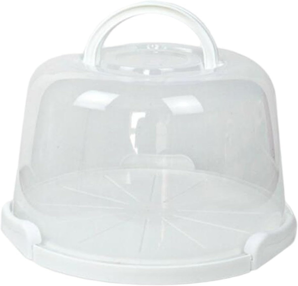 Generic Portable Cake Carrier with Clear Lid And Handle for Easy Transport, 8 inch, optional