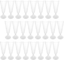 Gatuida 40pcs Unbreakable Cocktail Goblets Plastic Wine Flutes for Parties Weddings and Gatherings Lightweight and Stable Drinking Cups for Home and Bars