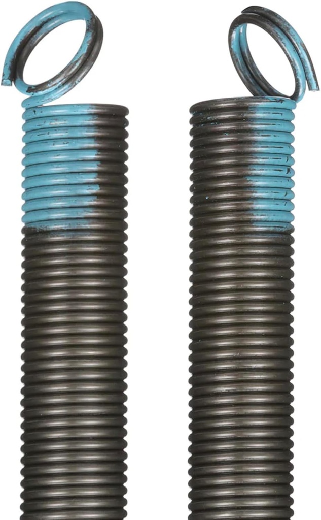 Samson Garage Door Extension Springs – Heavy Duty, 190 lbs, 25" Relaxed Length, 71" Stretched Length, Double Loop Ends, Black Electrophoresis Coated