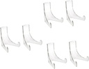 Ciieeo 6pcs Ceramic Plate Bracket Acrylic Display Rack Home Office Tea Cake Storage Rack Dish Holder