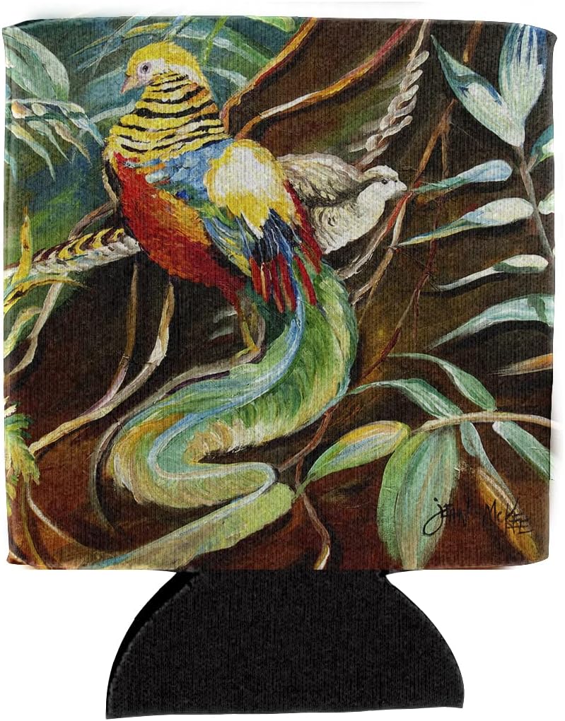 Caroline's Treasures JMK1221CC Mandarin Pheasant Can or Bottle Hugger Cooler Washable Drink Sleeve Collapsible Beverage Insulated Holder, Can Hugger, Multicolor