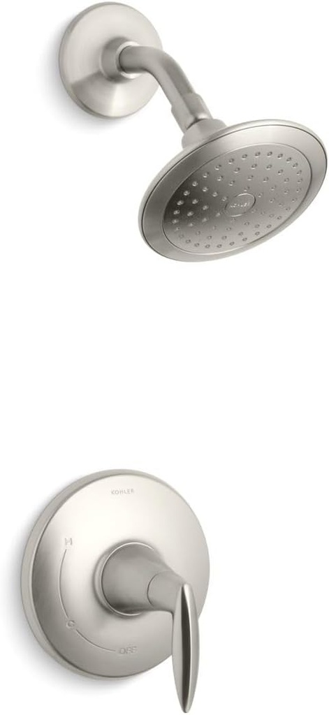 Kohler TS45106-4-BN Rite-Temp® Shower Valve Trim with Lever Handle & 2.5 Gpm Showerhead