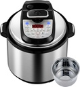 Gtime Multi-Cooker 18-in-1 Programmable Pressure Cooker 6 Quarts Rice cooker with Stainless Steel Pot, Steamer Basket, Pressure cook, Slow cook, Sauté, Yogurt, Steam
