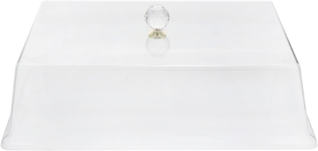 Cabilock Rectangular Food Cover 15.5 Inch Dustproof Thermal Cake Dome Clear Food Preservation Cover for Plates Bowls Kitchen Tableware
