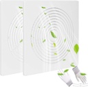 Bathroom Exhaust Fan Cover White Matte Bathroom Ceiling Fan Grille with Spring Replacement Square Ceiling or Wall Mounted Exhaust Fan, Ceiling Fan Grille, Air Diverter cover(2 Piece12x12Inch)