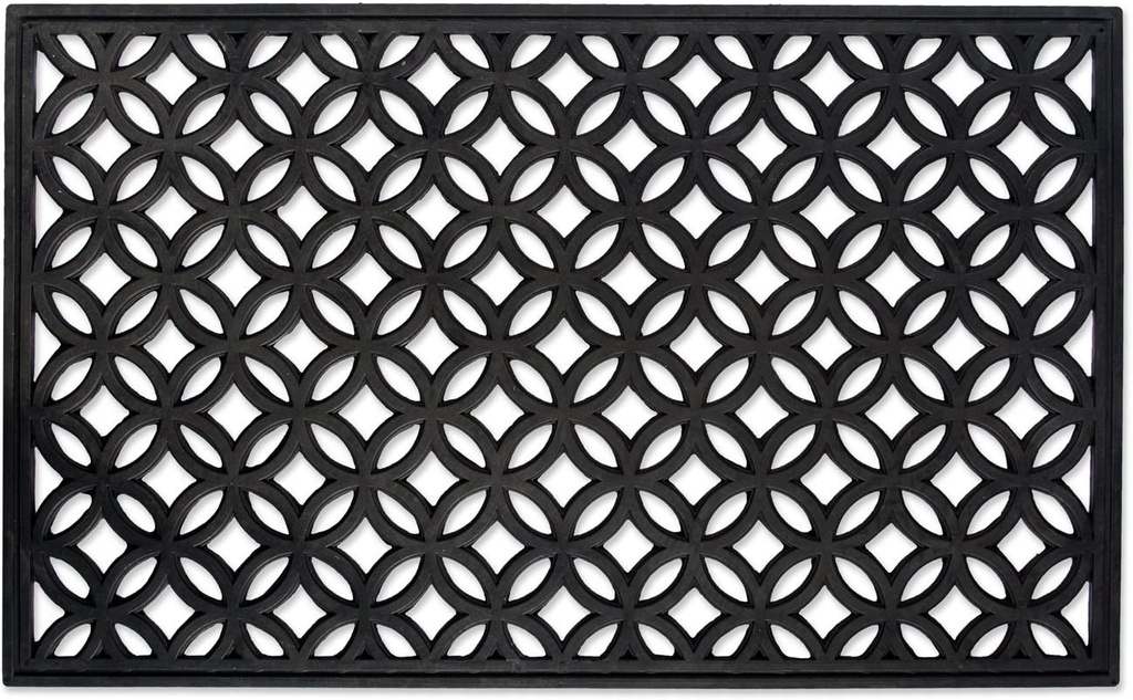 DII Rubber Doormats Collection All Weather, 18x30, Lattice