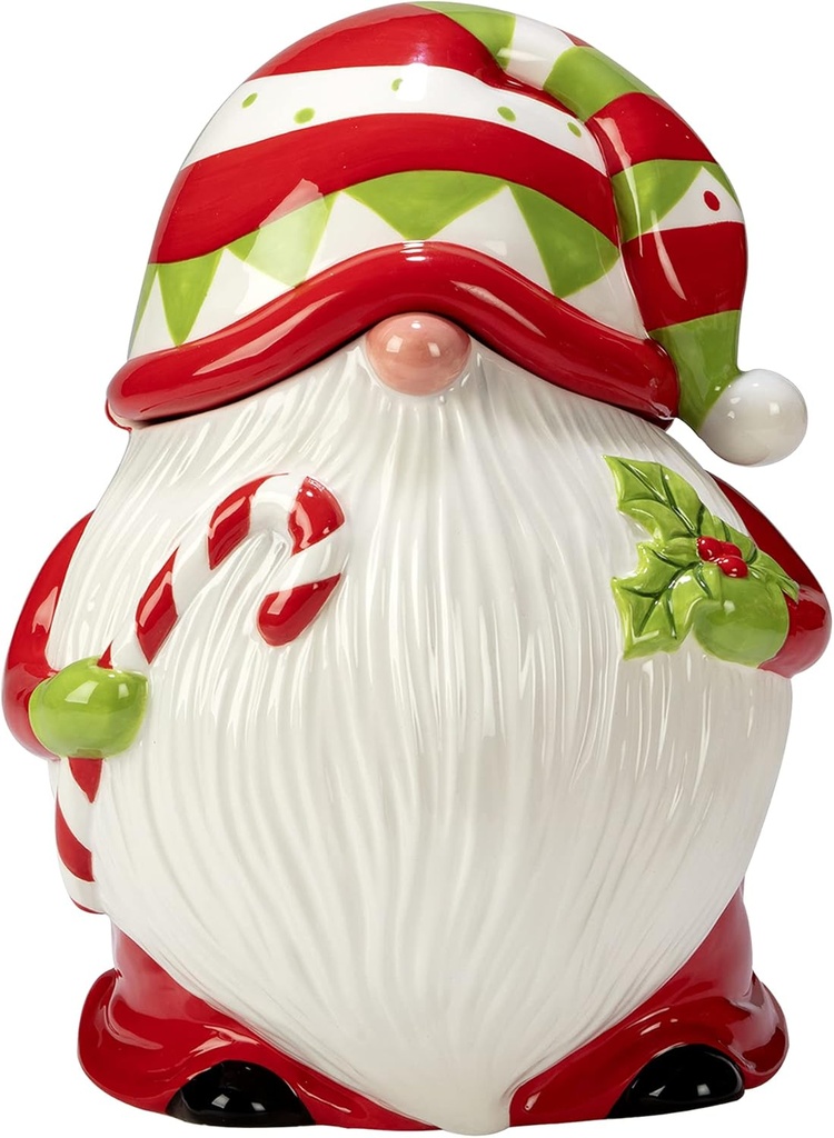 Certified International Holiday Magic Gnomes 3-D Cookie Jar, 64 oz.