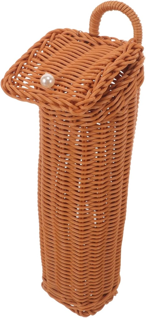 Kisangel Woven Hanging Storage Basket for Kitchen and Garden Organization Rustic Wall Decor Fruit and Vegetable Holder Durable Design for Easy Access and Display