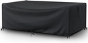 Outdoor Patio Furniture Covers Waterproof 108" L x 48" W x 36" H Rectangular Outdoor Table and Chair Set Cover 600D Wind Dust Proof Anti-UV Durable Patio Sectional Couch Cover 270x120x90cm