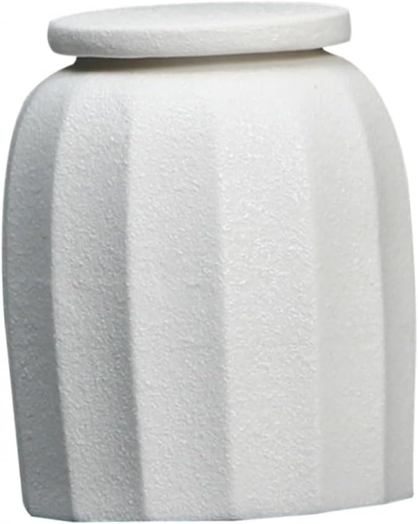 Tea Dehua Storage Tank Candy Biscuit Storage Container Kitchen Storage Jars Coffee Jar Cookie Storage Containers Ceramic Jar Sealed Jar Travel Coffee Can-White||1PCS