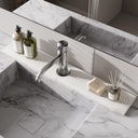 Faucet Mat for Kitchen Sink, 23.6" Diatomite Stone Drying Mat For Kitchen Counter, Prevents Moisture, Super Absorbent, Quick Drying Sink Splash Guard for Bathroom (White)