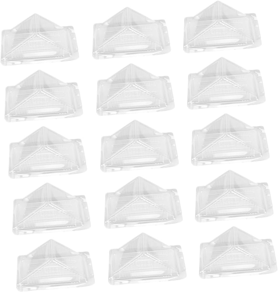 OUNONA 60pcs Clear Plastic Sandwich Packaging Boxes Cake Packing Containers for Desserts Cookies and Breads Safe and Practical Food Storage