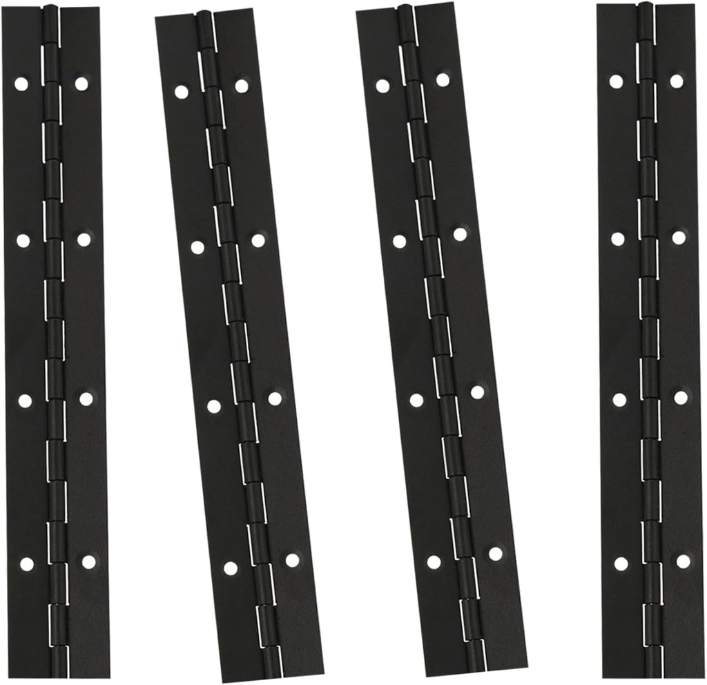 4Pcs 8 Inch Continuous & Piano Hinges, Black Stainless Steel 304 Continuous Folding Hinges for Doors, Cabinets, Window（Can be Mass-Produced and Customized）