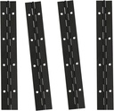 4Pcs 8 Inch Continuous & Piano Hinges, Black Stainless Steel 304 Continuous Folding Hinges for Doors, Cabinets, Window（Can be Mass-Produced and Customized）