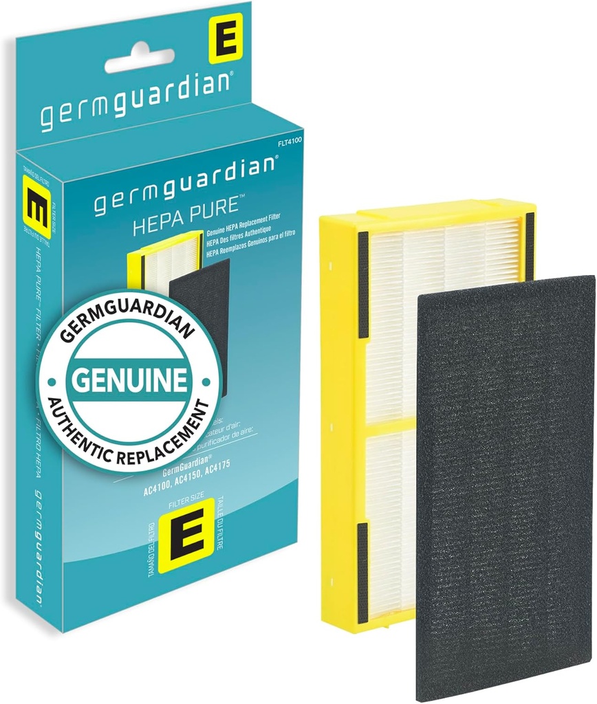 Germ Guardian FLT4100 True HEPA Genuine Air Purifier Replacement Filter E for GermGuardian AC4100, AC4150P, AC4150BL, and More