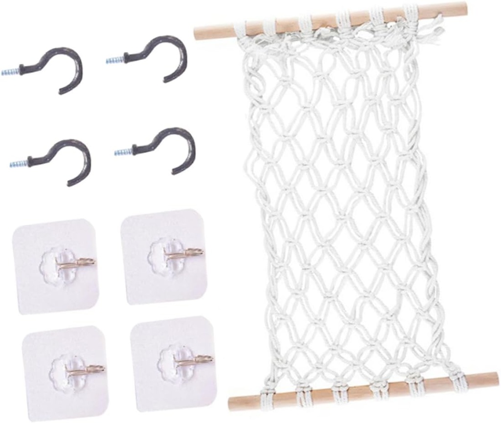 KICHOUSE Cotton Rope Fruit Vegetable Hanging Basket Macrame Organizer for Kitchen Shelves Boho Decor under Sink Banana Holder Rv Storage