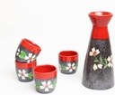 Traditional Sake Set,Wine Set Japanese Sake Set Ceramic Flagon Wine Pot with Drinking Cup Wine Glasses Bar Set