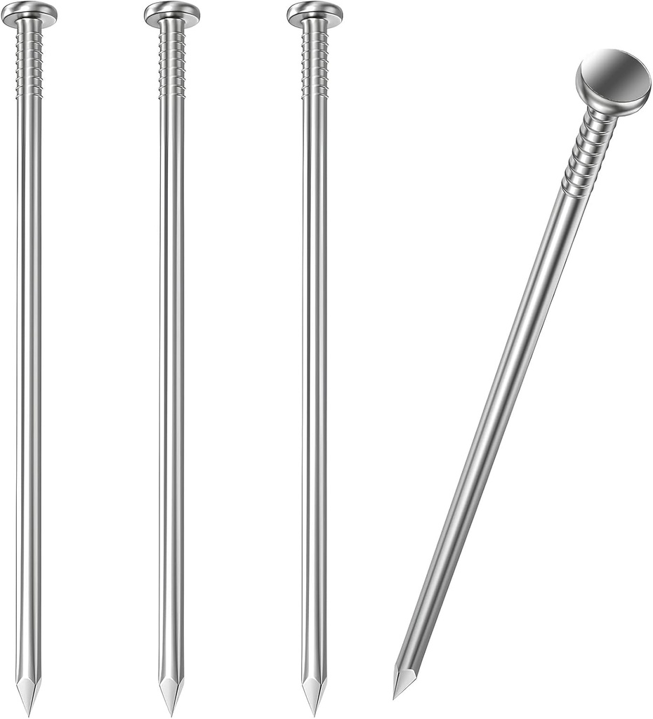 20PCS Hardware Nails, Wood Nails, Long Nails, Galvanized Concrete Wall Nail for Hanging Pictures and Woodworking, Cement Nails Suit for Drywall and Pine