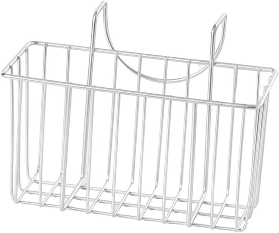 Stainless Steel Hanging Drain Basket Kitchen Storage Organizer for Sponge and Soap No Installation Needed Space-saving for Sink and Countertop Use