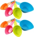 Pet Food Scoops Plastic Measuring Cups Set for Dog Cat and Bird Food, Set of 2