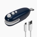 Mini Bag Sealer - 2 in 1 Type-C Rechargeable Heat Sealer & Cutter, Portable Handheld Vacuum Food Storage Sealer for Chip, Plastic & Snack Bags (Blue)