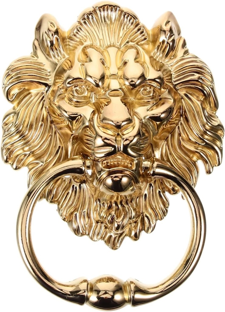 Door Knocker Front Door Knockers Lion Head Handle Gold Handles Dresser Decor Gate Pull Zinc Alloy