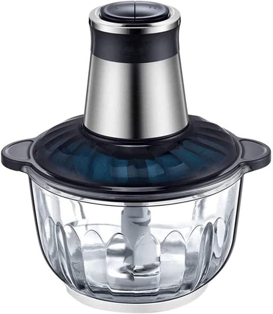 Electric Food Chopper Food Processor 350W Meat Grinder with 2.5L Stainless Steel Bowl and 4 Sharp Blades 2-Speed Blender Grinder for Meat Vegetables Fruits