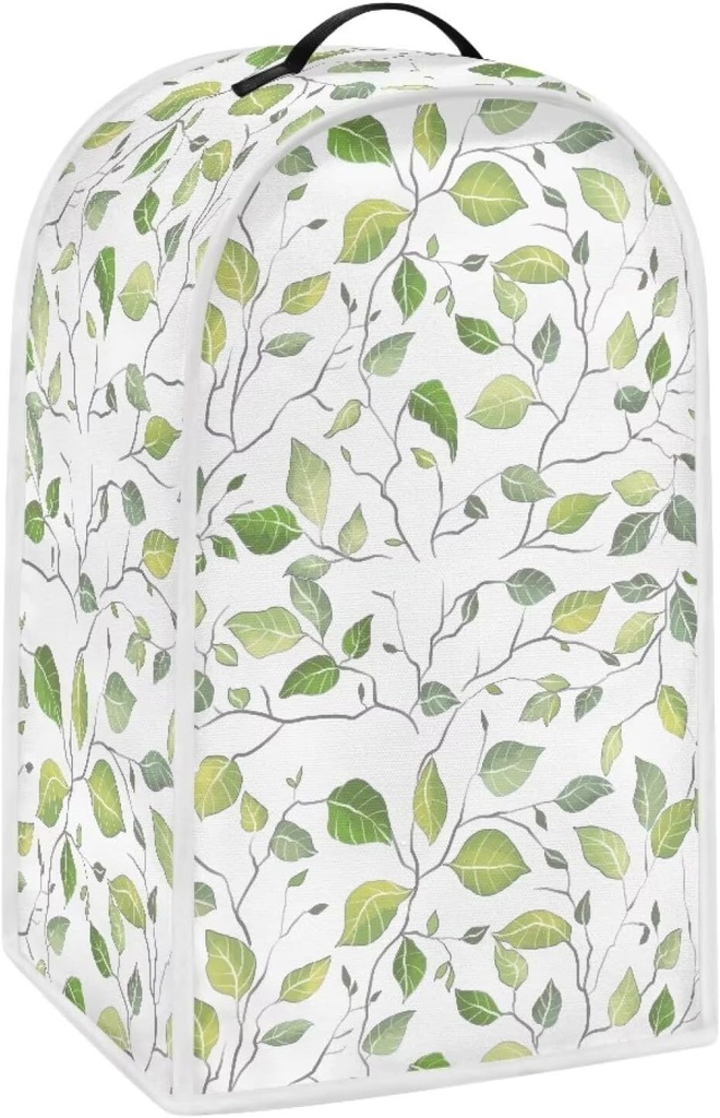 Green Leaf Kitchen Appliance Covers Food Processor Cover Polyester Coffee Maker Cover or Toaster Cover Stain Resistant Blender Cover for Stand Mixer Kitchen Home Soft