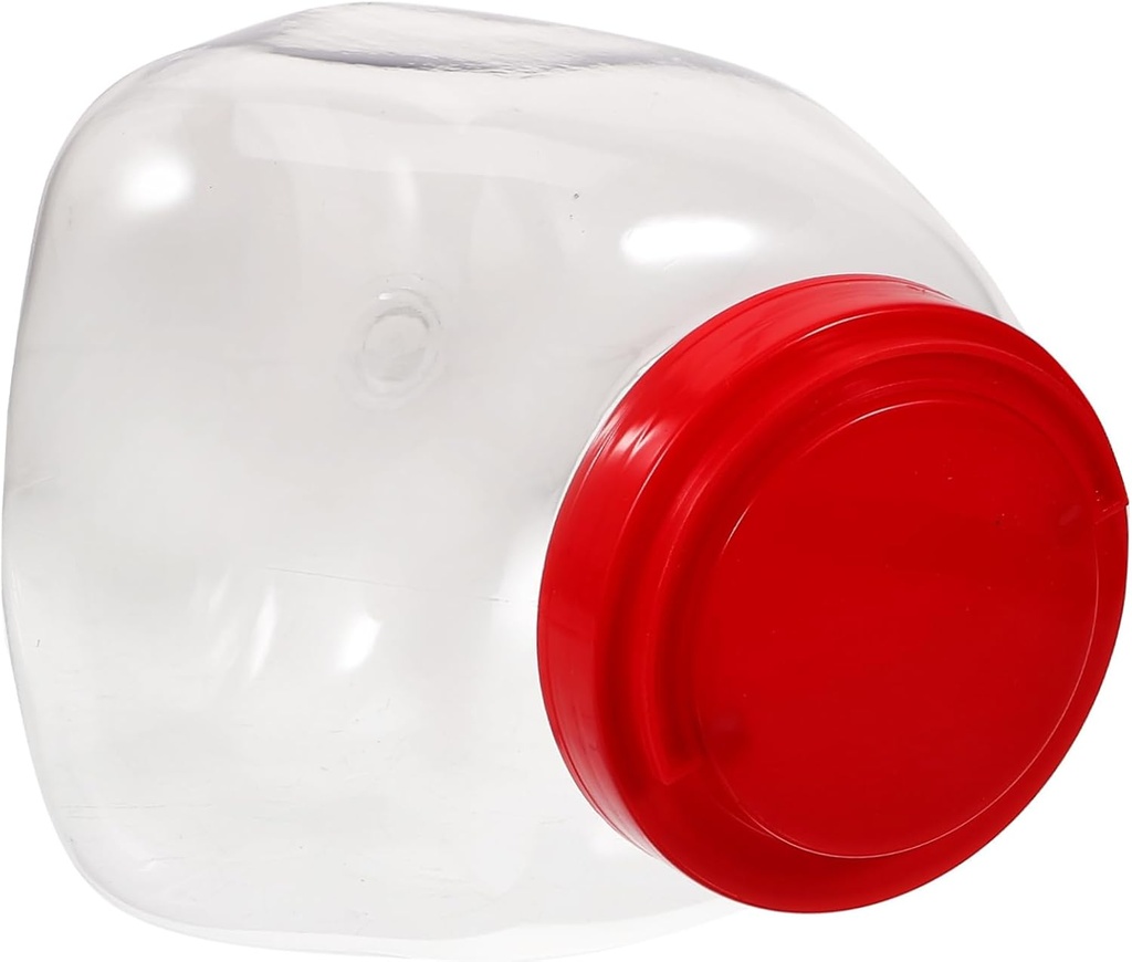 Cabilock Clear Plastic Candy Jars with Airtight Lid Wide Mouth Storage Container for Cookies Snacks Party Display Food Safe Transparent Organizer Random Color