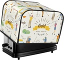 Oven Cover Kitchen Bread Machine Protector,4 Slice Toaster Cover For Home,Fingerprint Coaster Cover,Kitchen Small Appliance,Golf Icons And Golfer