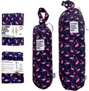 2pcs Waterproof Plastic Grocery Trash Bag Holder Shopping Carrier Holder Organizer Kitchen Storage Bag Dispenser Multiple Designs Sizes Flamingos
