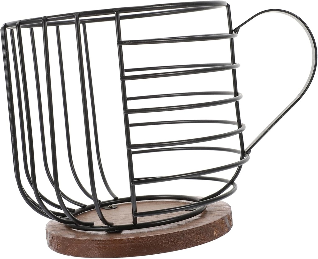 Coffee Pod Holder Practical Iron Storage Basket for Fruits Snacks Coffee Capsules Kitchen Organizer for Countertop Easy to Clean Design
