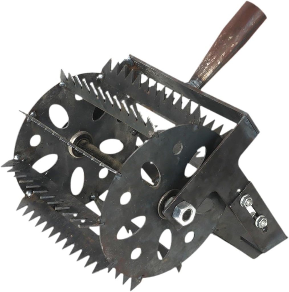 Weeds Roller Rolling Lawn Aerator Hand Weeding Tool Easy Assembly Weeds Remover Manual Weeder Tool for Lawn Garden