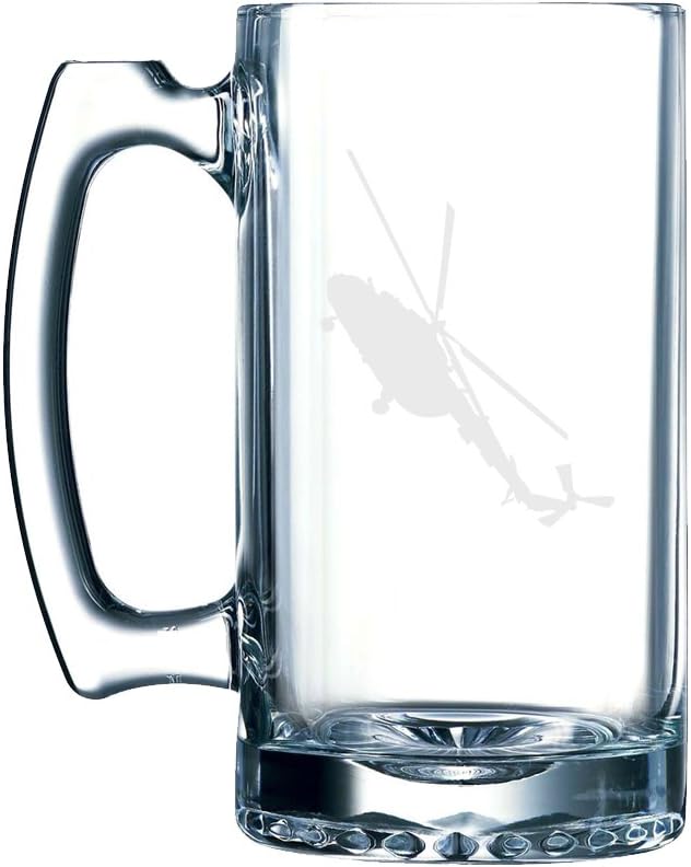 Apache Helicopter #12-26.5 Ounce Glass Mug Stein