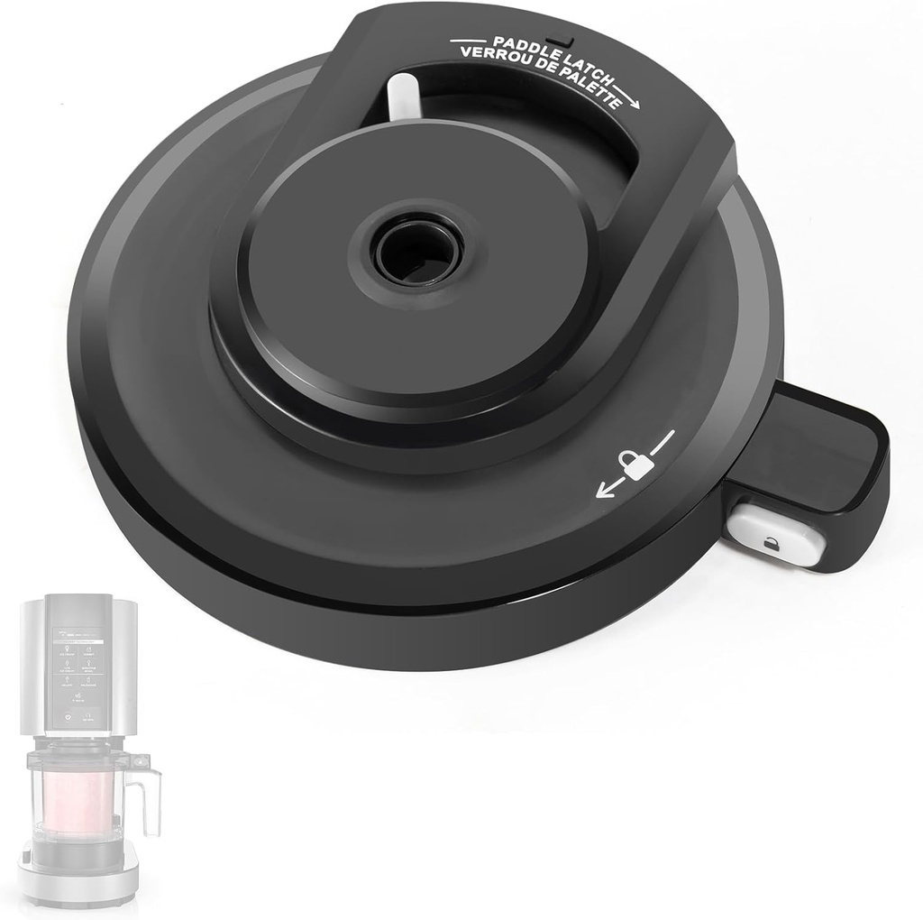 Ice Cream Maker Lids Are Suitable for the Ninja NC299AMZ/NC301/NC300/NC201/NC101 Series,Reusable Outer Bowl Lids,Creami Replacement Locking Lids Accessories(NO Paddle)