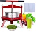 1.32 Gal Stainless Steel Fruit and Wine Press, Manual Press with T-Handle, Stable Triangular Structure for Outdoor and Kitchen
