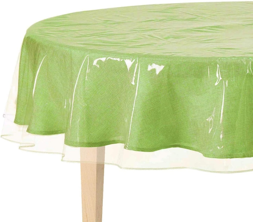 BNYD Clear Plastic Tablecloth Protector, Table Cloth Vinyl (70" Round)