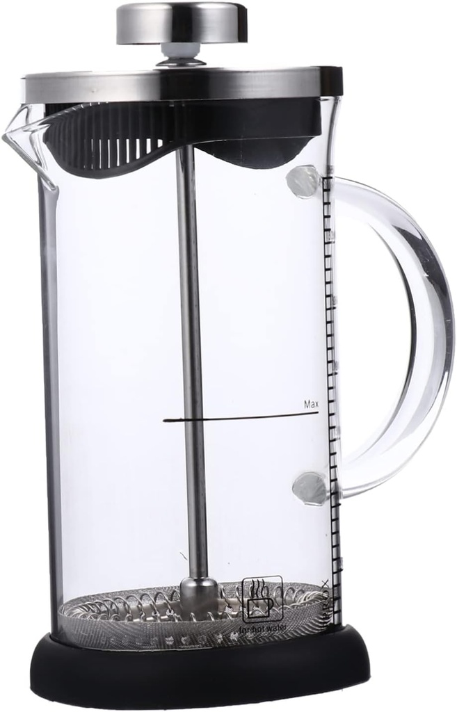 Mikinona Press Pot 350ml Kettle Heat-resistant Coffee Press Maker Stainless Teapot Scale