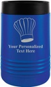 Custom Beverage Holder, 12 oz Blue Personalized Chef Hat Insulated Can Cooler