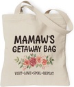 Aesthetic Inspirational Gift Tote Bag, Gifts for Grandma Mom Friend Canvas Bag with Inner Pocket