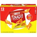 Cheez-It Snap'd Cheese Cracker Chips, Thin Crisps, Lunch Snacks, Double Cheese, 9oz Box (12 Pouches)
