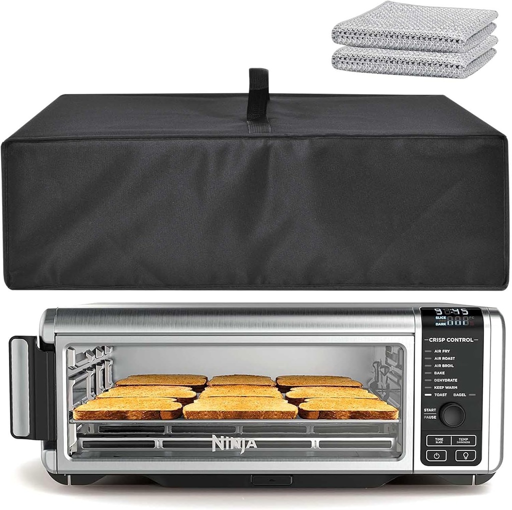 Air Fryer Oven Cover Waterproof And Dustproof, Suitable for Ninja SP101/SP201/SP351 Air Fryer Oven, Black, Nylon